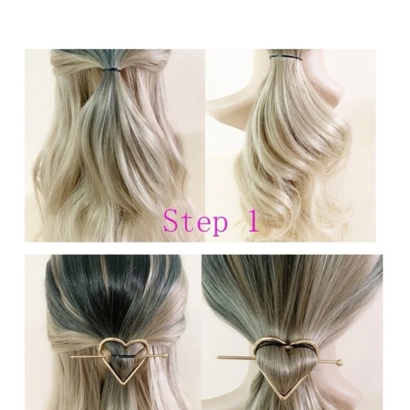 NEW Gold Heart Hairpin - Picture 5 of 5